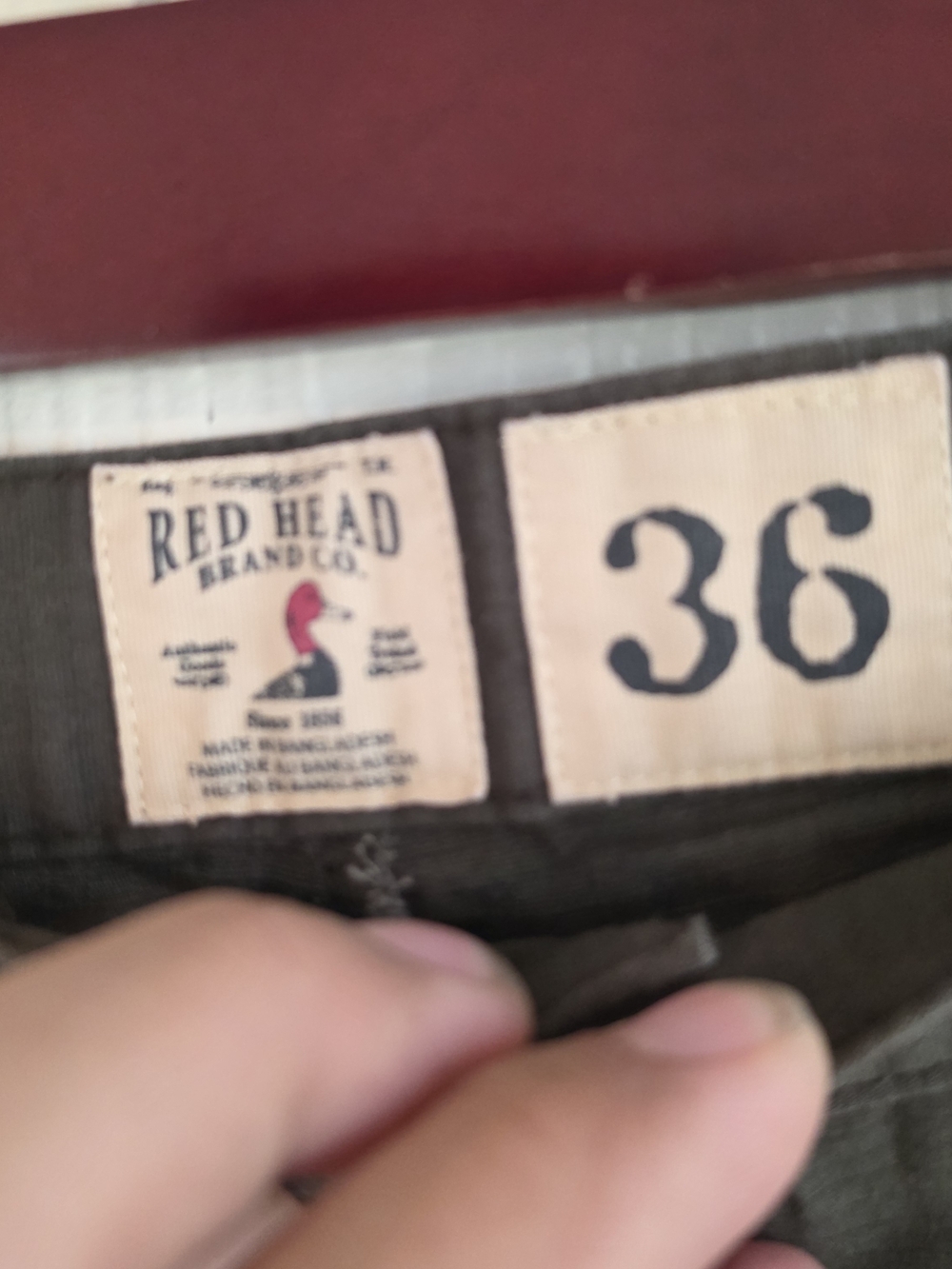 RedHead Men's Olive Cargo Utility Shorts Size 36 - Picture 2 of 4